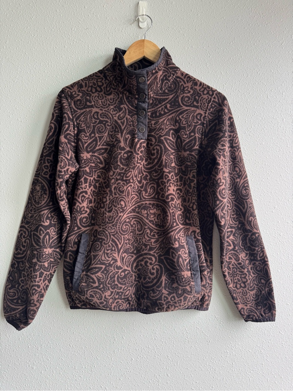 Cinch Brown & Black Paisley Fleece Pullover